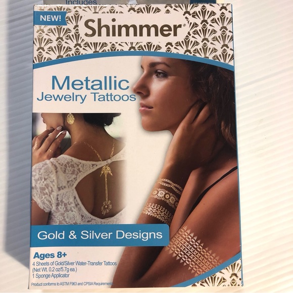 NWT Temporary Tattoo Bundle, Gold & Silver Metallic + More! - Picture 3 of 14